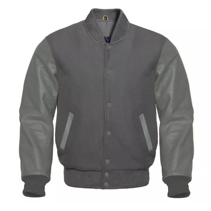 All Grey Varsity Jacket