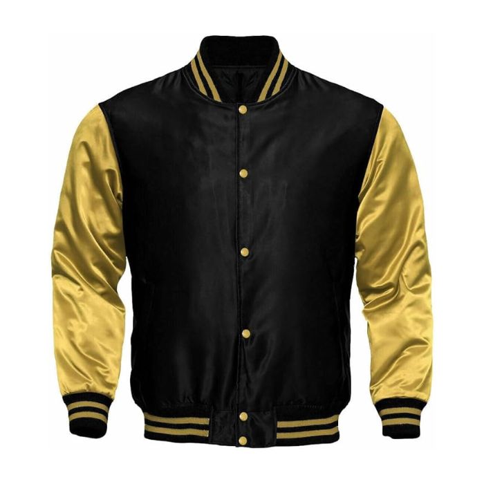 Black and Gold Satin Jacket