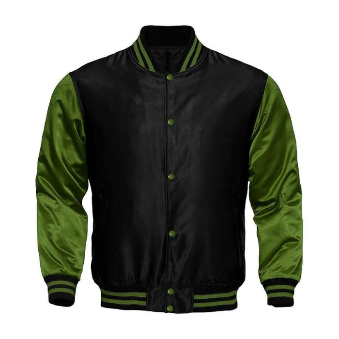 Black and Green Satin Jacket