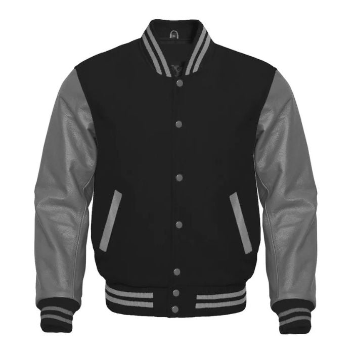 Black and Grey Varsity Jacket