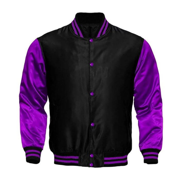 Black and Purple Satin Jacket