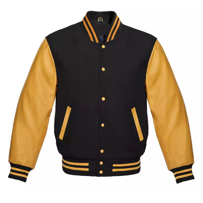 Black and gold Varsity Jacket