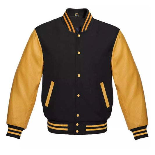 Black and gold Varsity Jacket