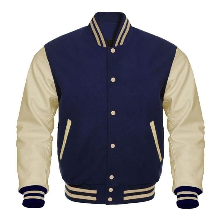 Blue and Cream Varsity Jacket