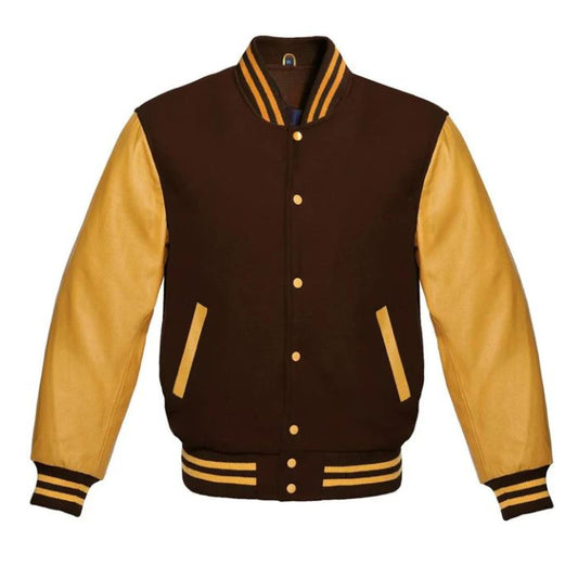 Brown and Gold Varsity Jacket
