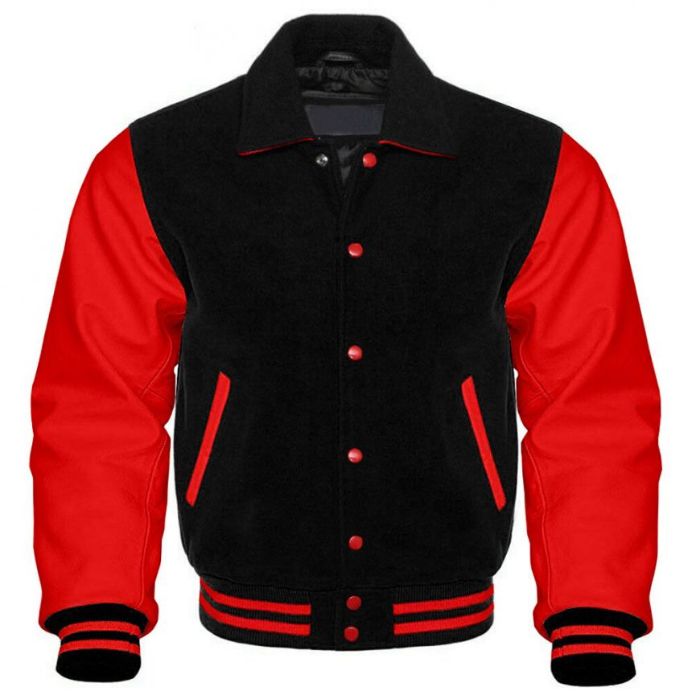 Crimson Classic Retro Collared Jacket