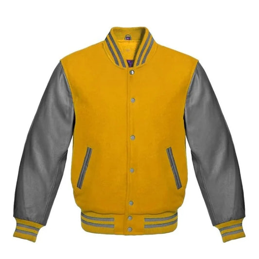 Gold and Grey Varsity Jacket