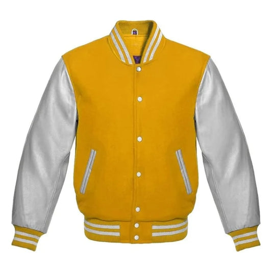 Gold and Silver Varsity Jacket