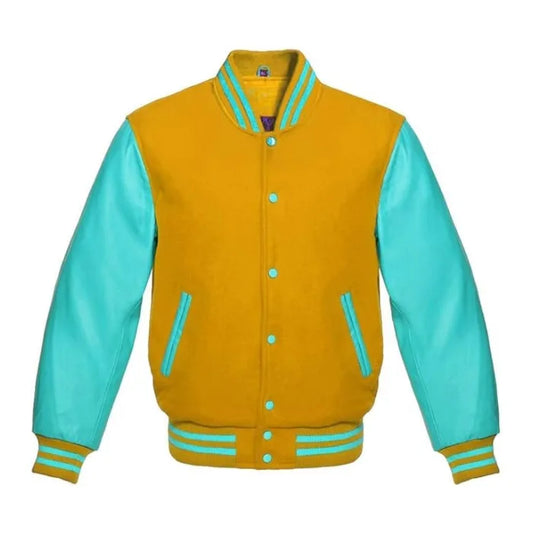 Gold and Tiffany Varsity Jacket