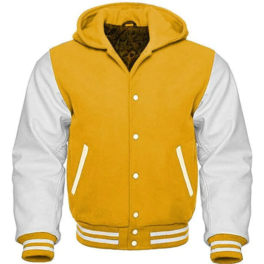 Golden Light Hooded Varsity Jacket