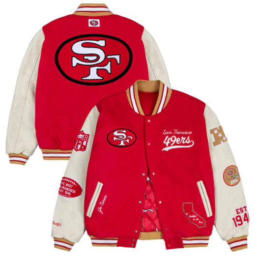Golf Wang Scarlet San Francisco 49ers Letterman Jacket