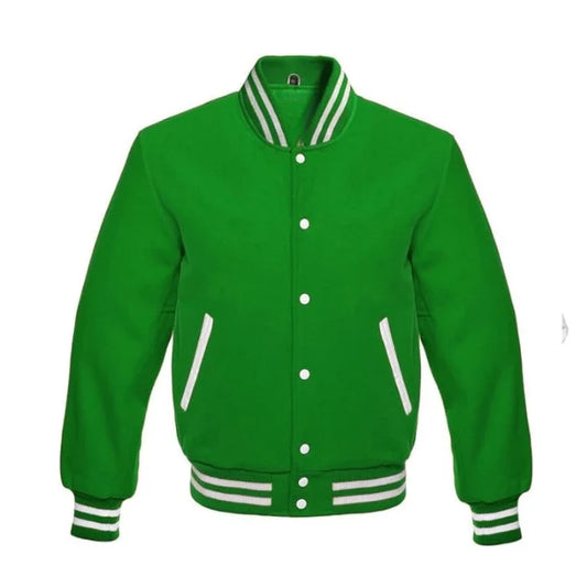Green All Wool Varsity Jacket