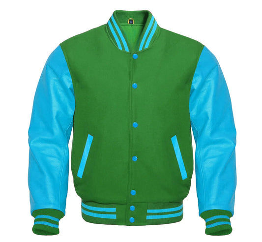 Green and Blue Varsity Jacket