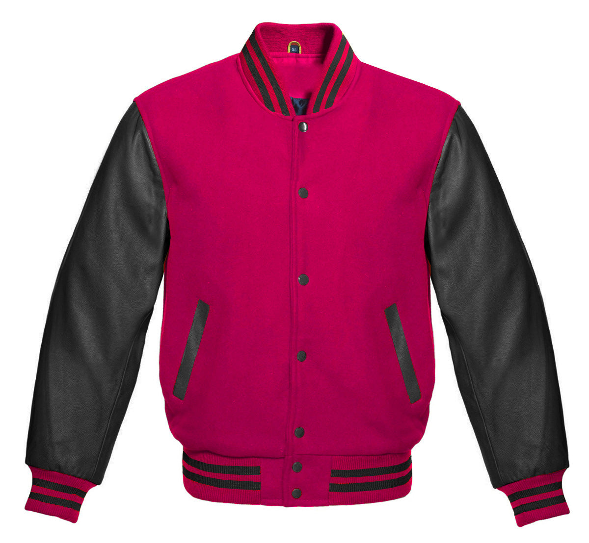 Hot Pink and Black Varsity Jacket