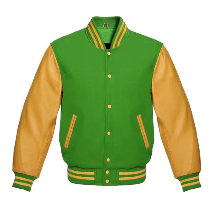 Kelly Green and Gold Varsity Jacket
