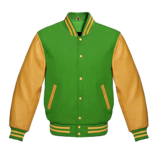 Kelly Green and Gold Varsity Jacket