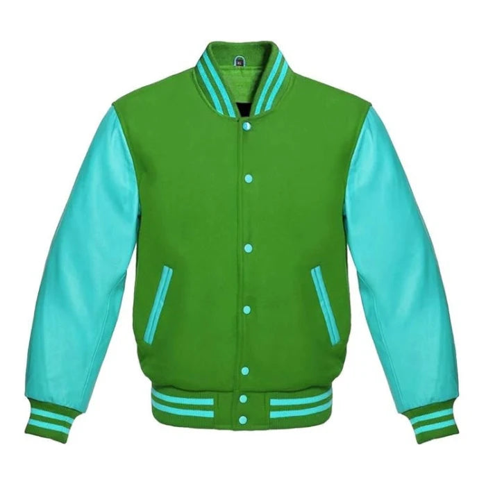 Kelly Green and Tiffany Varsity Jacket