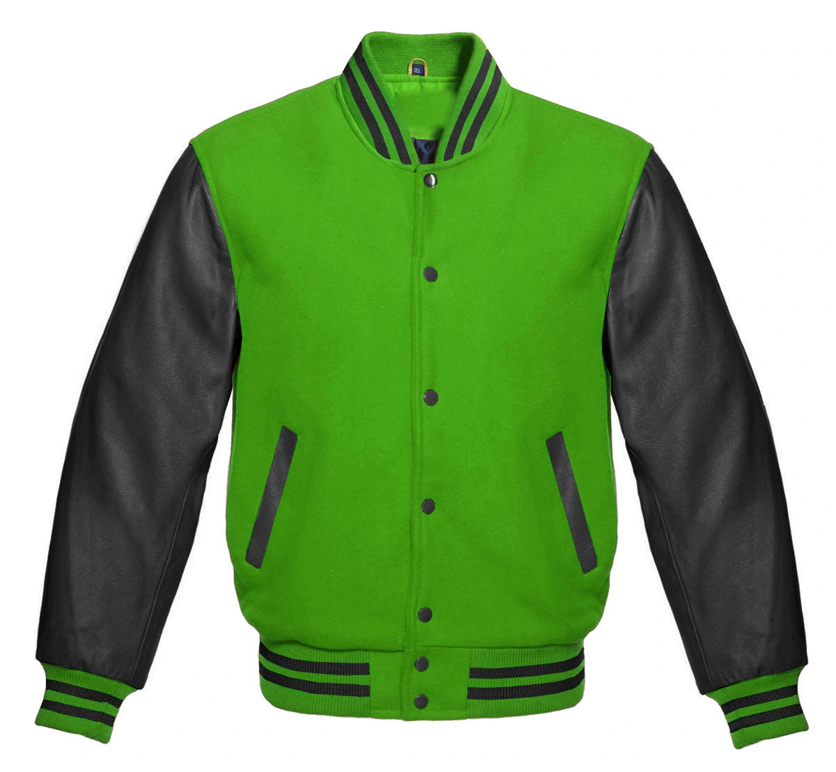 Kelly Green and Black Varsity Jacket