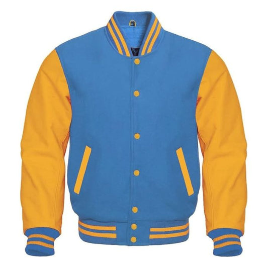Light Blue and Yellow Varsity Jacket