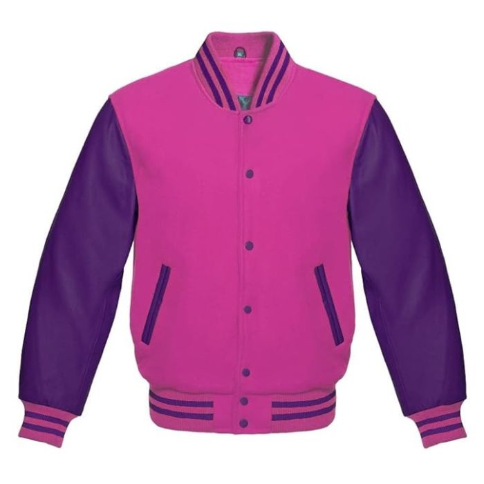 Magenta and Purple Varsity Jacket
