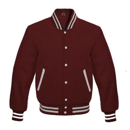 Maroon All Wool Varsity Jacket