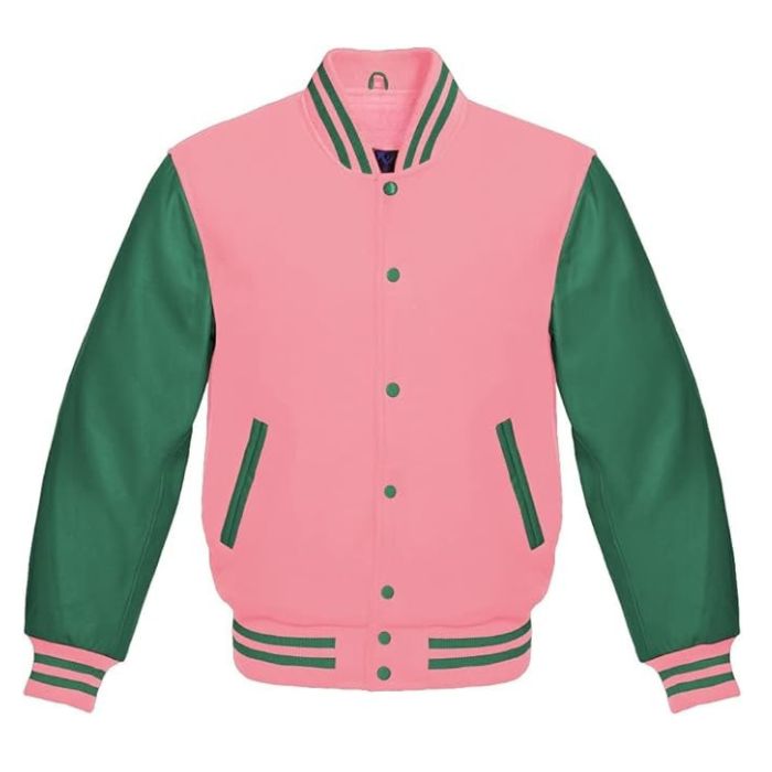 Mint Blush Letterman Jacket