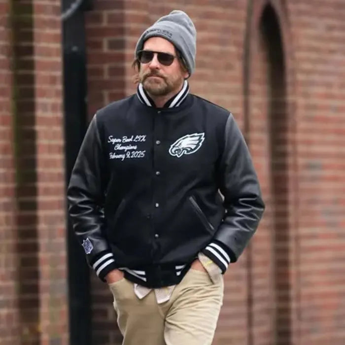 NYC Philadelphia Eagles Bradley Cooper Varsity Jacket