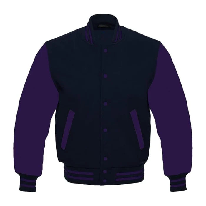 Navy and Purple Varsity Jacket
