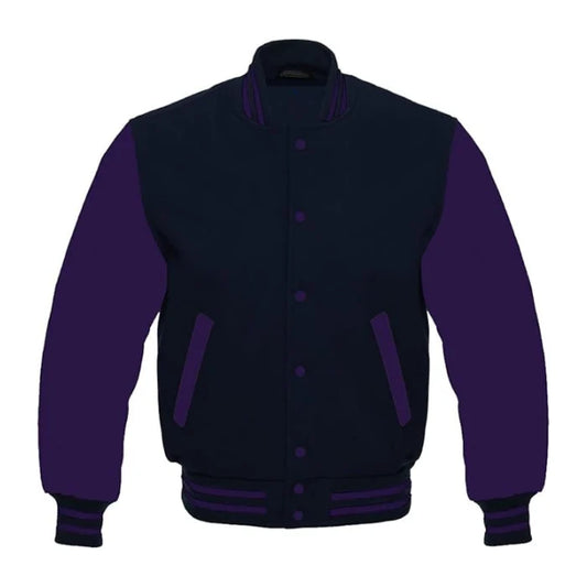 Navy and Purple Varsity Jacket