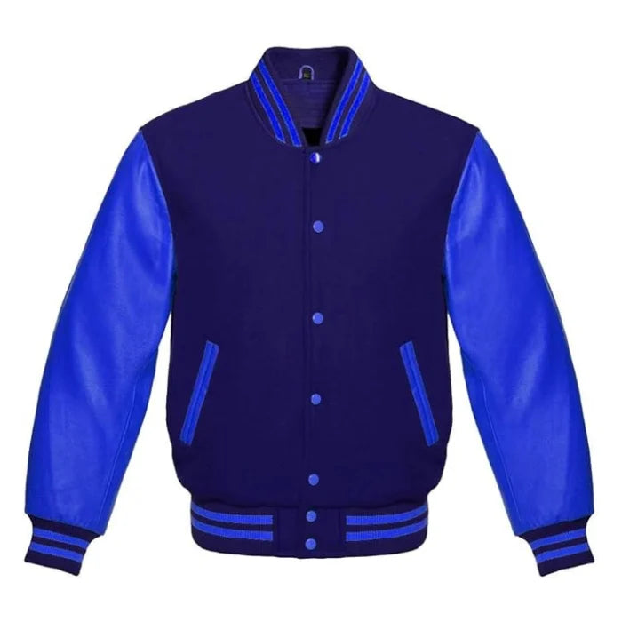 Navy and Royal Blue Varsity Jacket