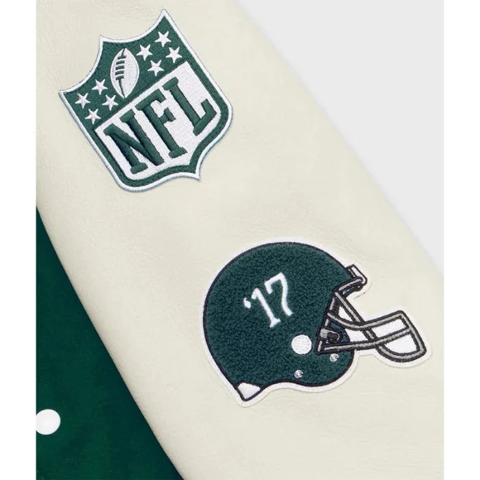 NFL logo and helmet sticker on a product with a white background