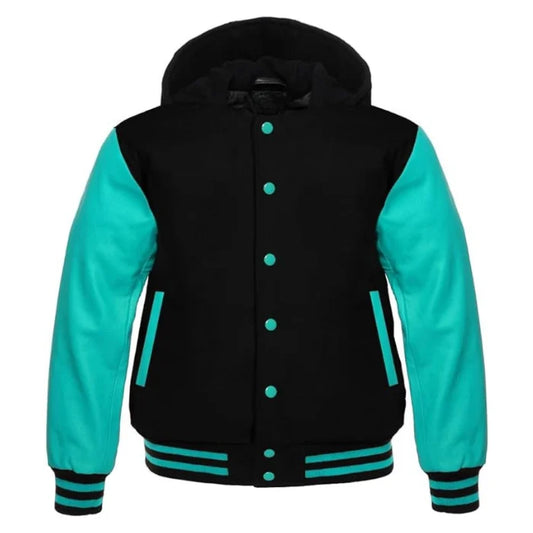 Ocean Storm Varsity Hooded Jacket