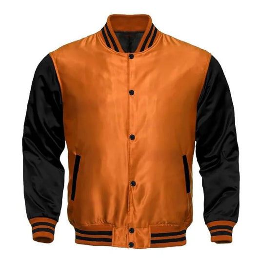 Orange and Black Satin Jacket