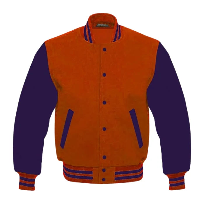 Orange and Purple Varsity Jacket