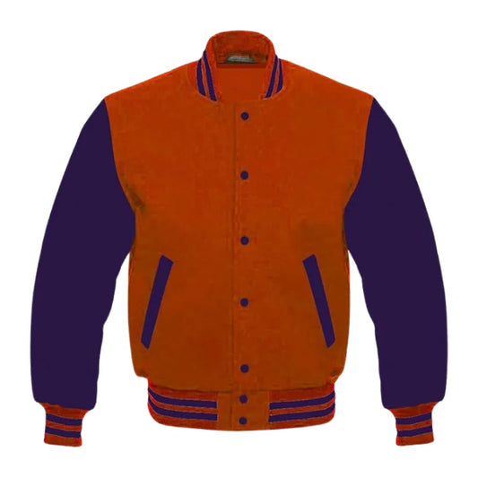Orange and Purple Varsity Jacket