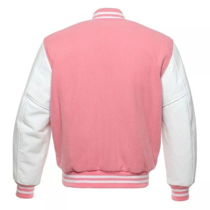Pink Varsity Jacket Back Side