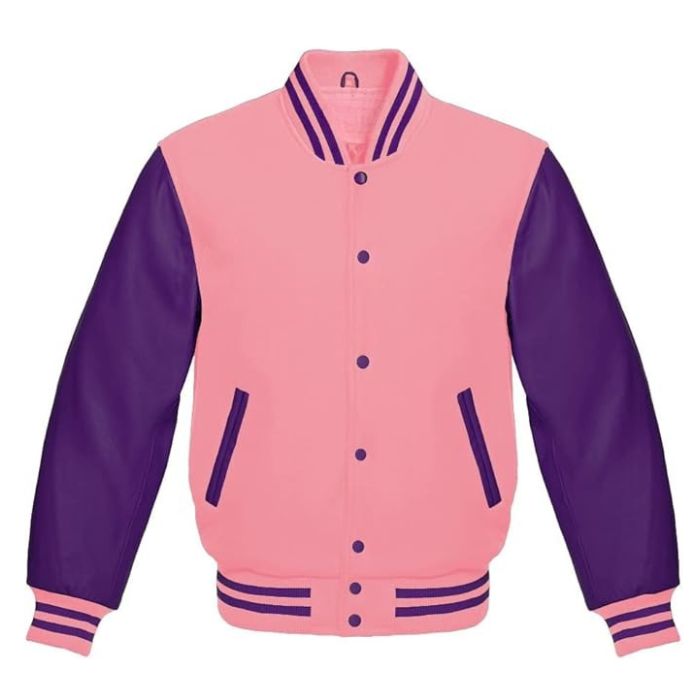 Pink and Purple Varsity Jacket