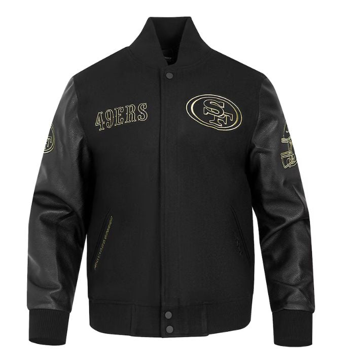 Pro Standard Black San Francisco 49ers Varsity Jacket