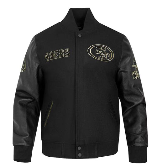 Pro Standard Black San Francisco 49ers Varsity Jacket