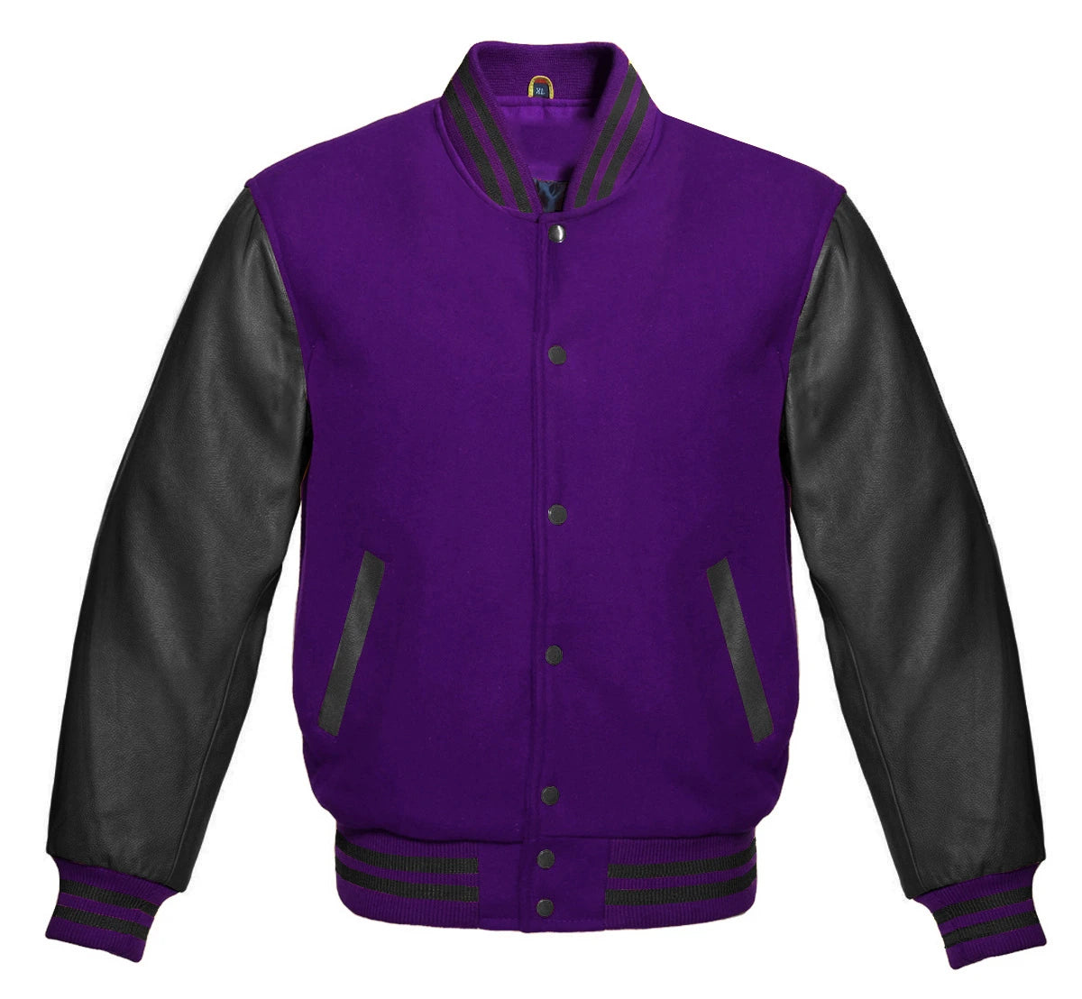 Purple and Black Varsity Jacket