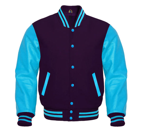 Purple and Blue Varsity Jacket
