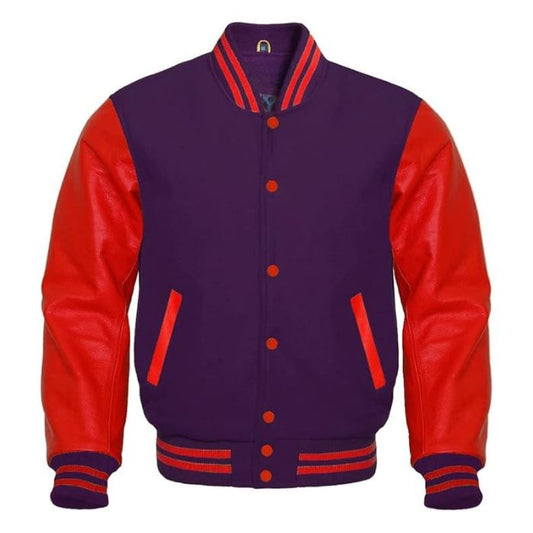 Purple and Red Varsity Jacket