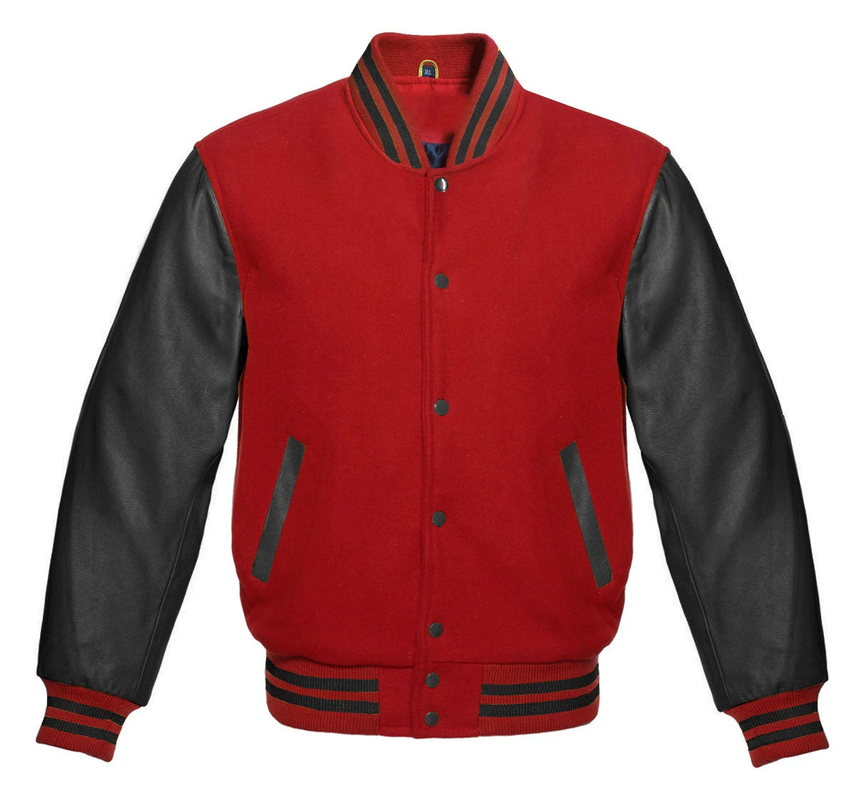 Red and Black Varsity Letterman Jacket