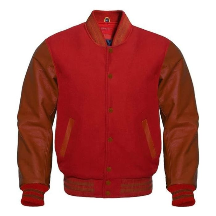Red and Brown Varsity Jacket