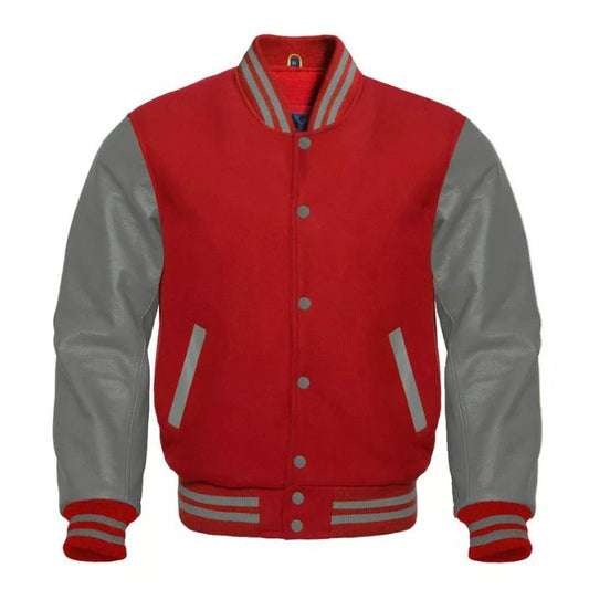 Red and Gray Varsity Jacket
