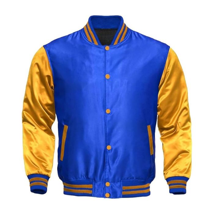 Royal Blue and Gold Satin Jacket
