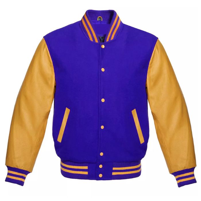 Royal Blue and Gold Varsity Jacket