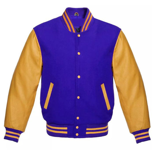 Royal Blue and Gold Varsity Jacket