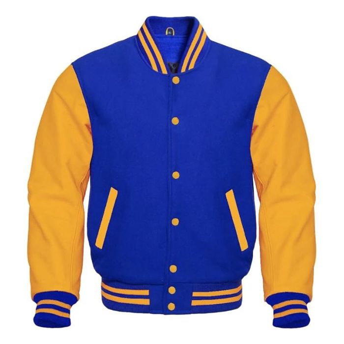 Royal Blue and yellow Varsity Jacket