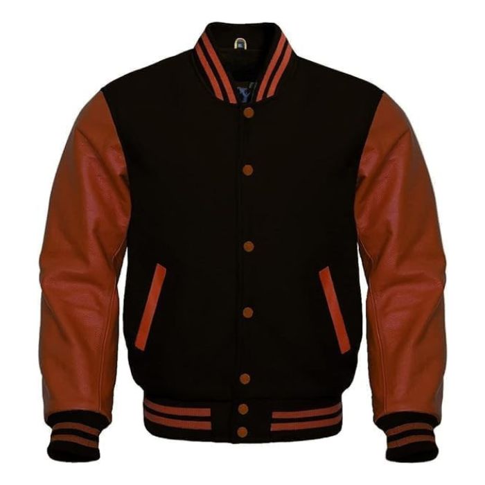 Rust Noir Varsity Jacket